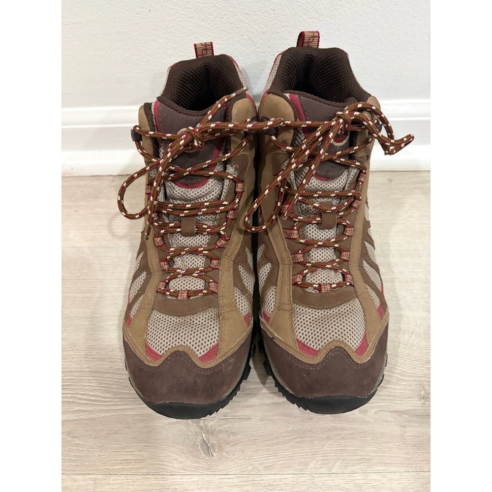 Merrell Siren Ventilator Mid Gore-Tex Hiking Boots Brown Red Womens 10 Outdoor - Picture 2 of 8